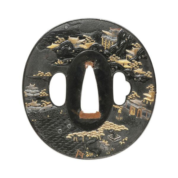 近江八景図 透かし鐔 鉄製風景彫刻 近江八景図 透かし鐔 鉄製風景彫刻 近江八景図 透かし鐔 鉄製風景彫刻 近江八景図 透かし鐔 鉄製風景彫刻