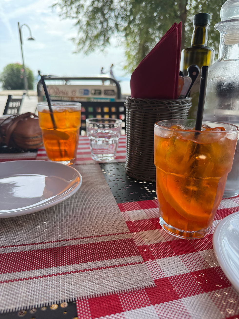 Aperol spritz lakeside
