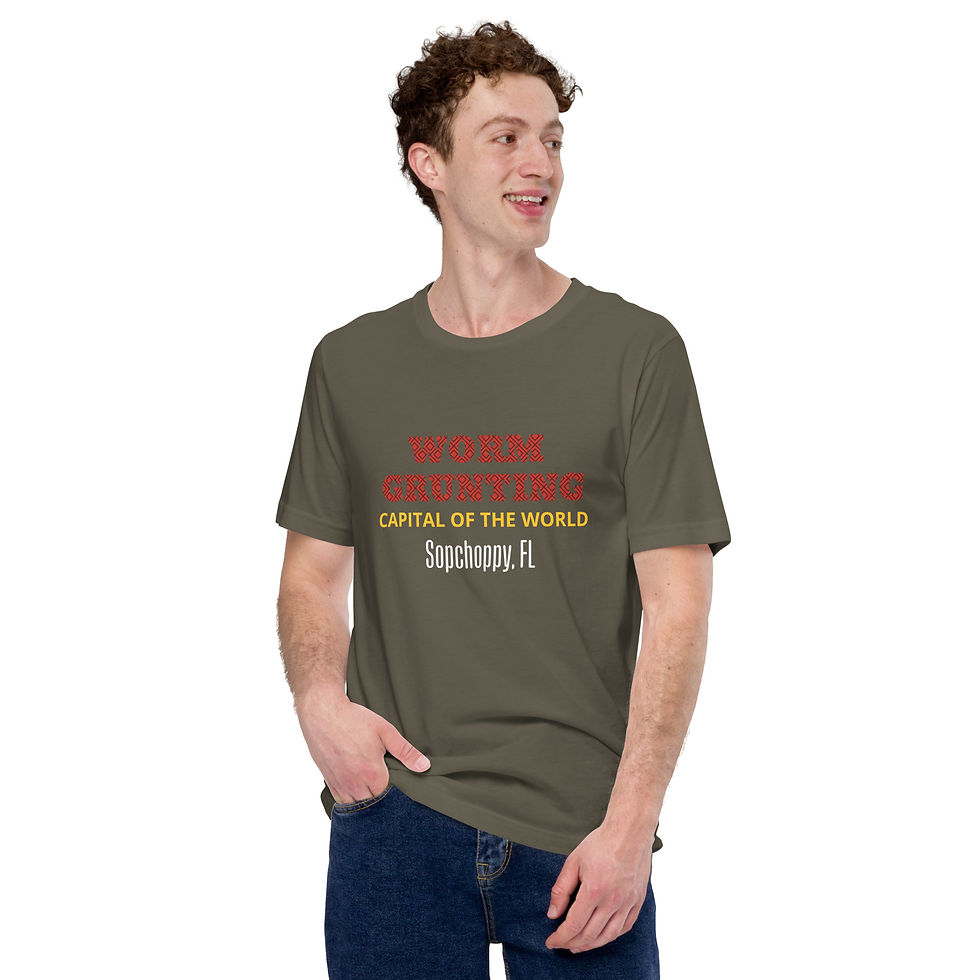 Thumbnail: WORM GRUNTING capital of the world t-shirt 2