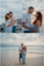 Blue golden light beach sunrise maternity photoshoot at south pointe park pier beach, fl