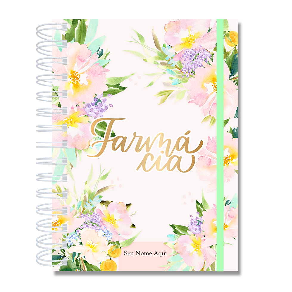Agenda Coleção Floral - Farmácia