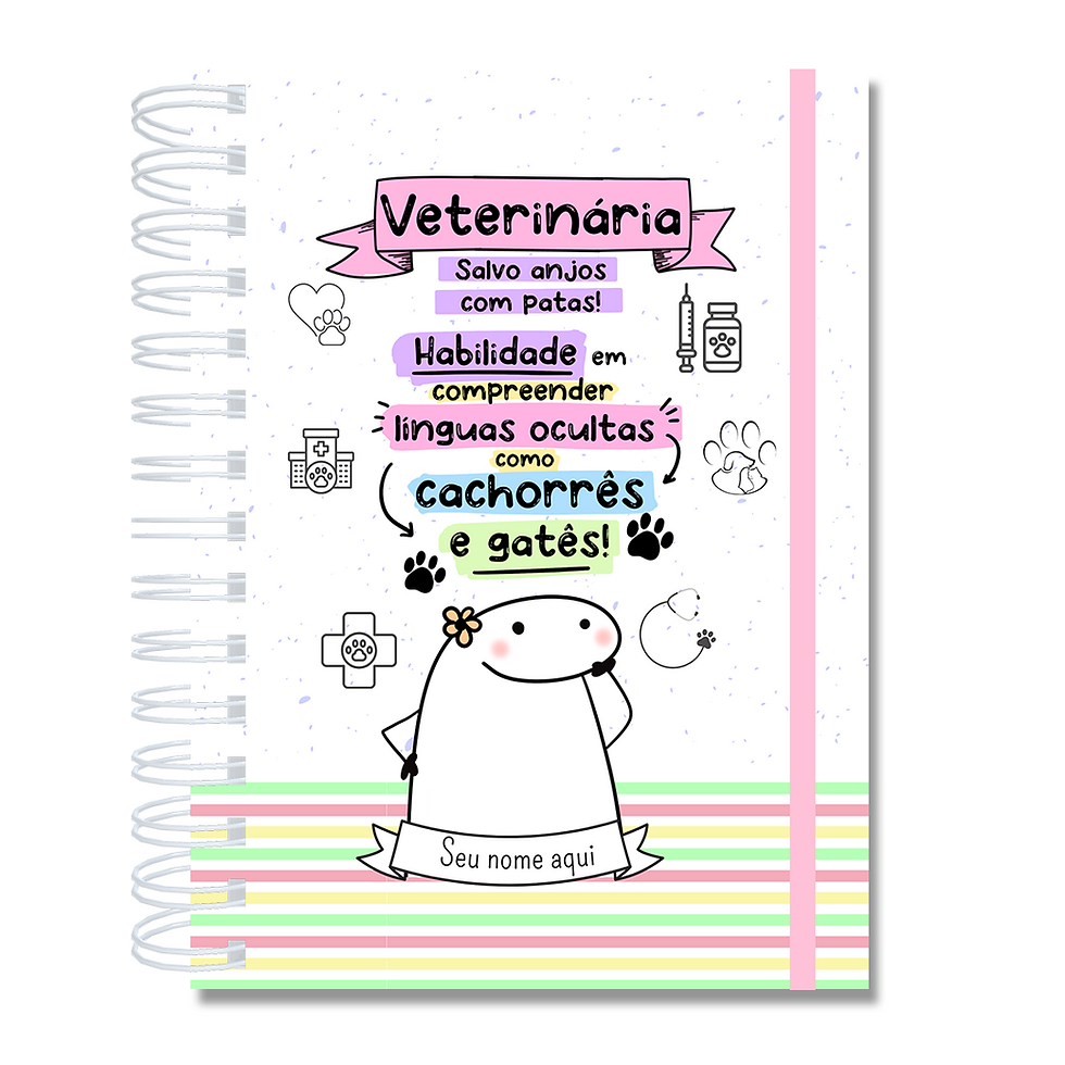 Agenda Coleção Florks Profissões - Veterinária