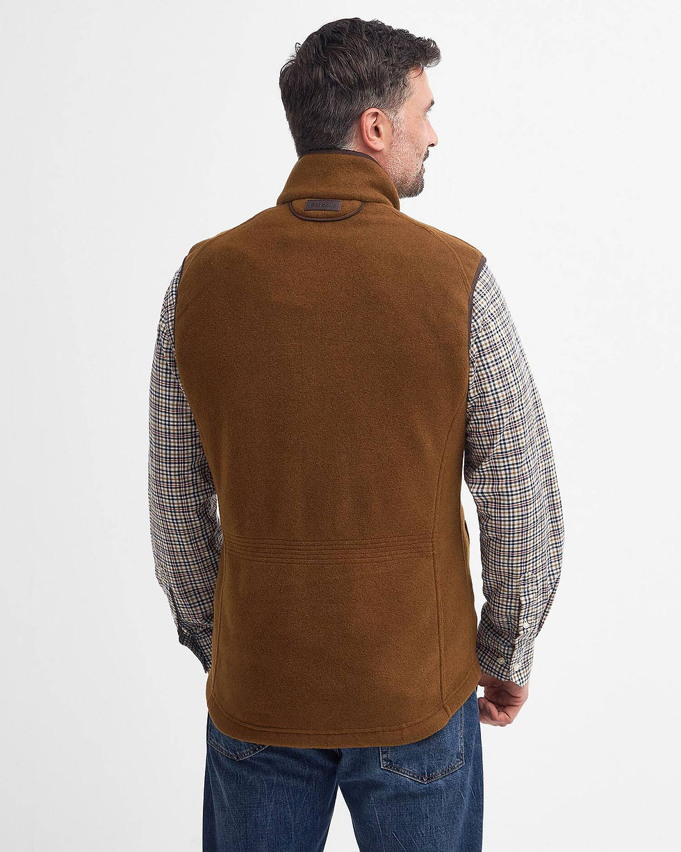 Thumbnail: Barbour Langdale Fleece Gilet Rust Brown