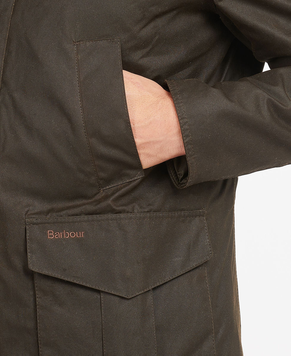 Thumbnail: Barbour Hereford Men's Wax Jacket - Olive