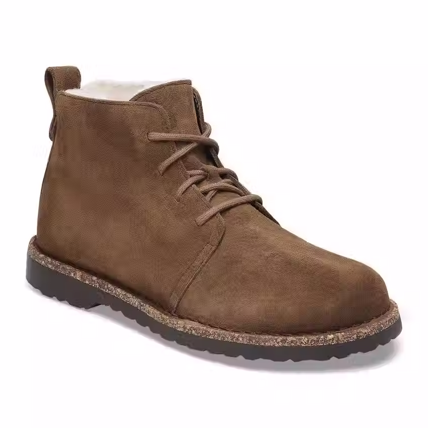Birkenstock Uppsala Mid Shearling Suede Leather Women Boots - Dark Tea