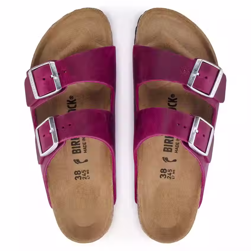 Thumbnail: Birkenstock Arizona Oiled Leather - Festival Fuchsia - Women