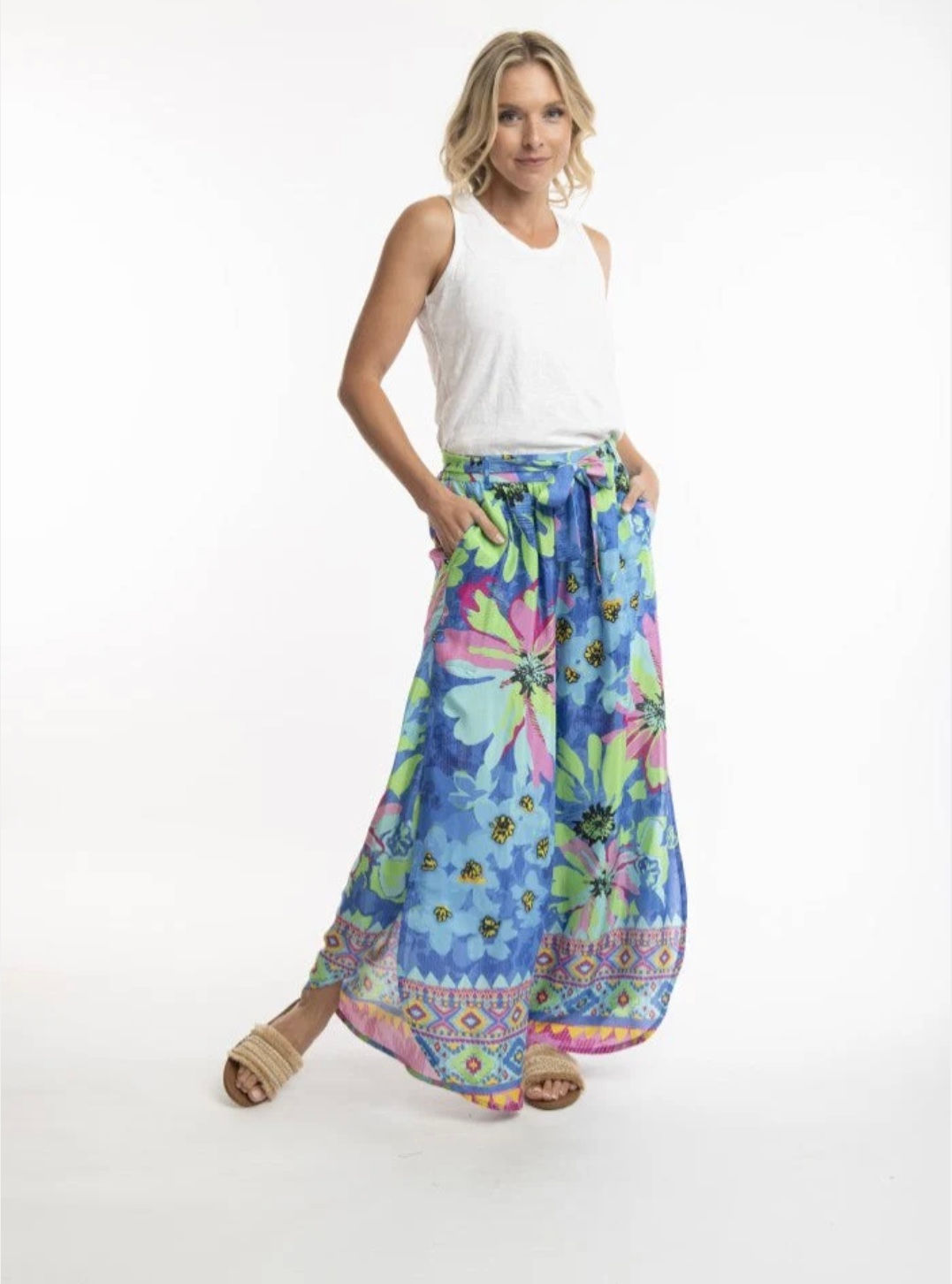 Escape By Orientique Isabelle Printed Trousers