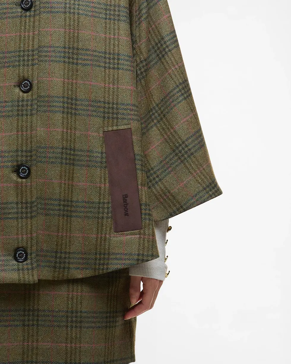 Thumbnail: Barbour Flax Lily Wool Cape