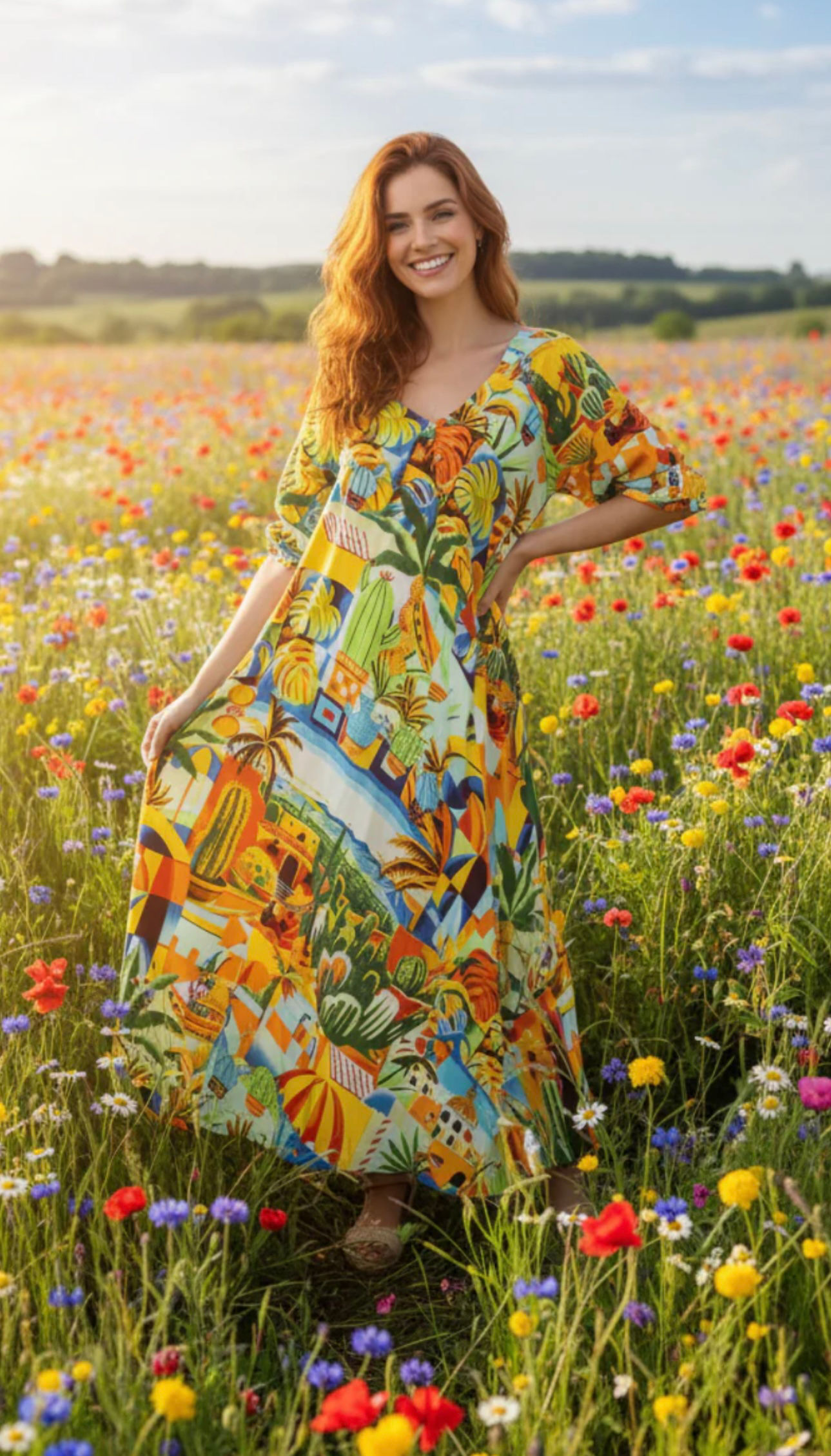 Guatemala V Neck Dress By Orientique