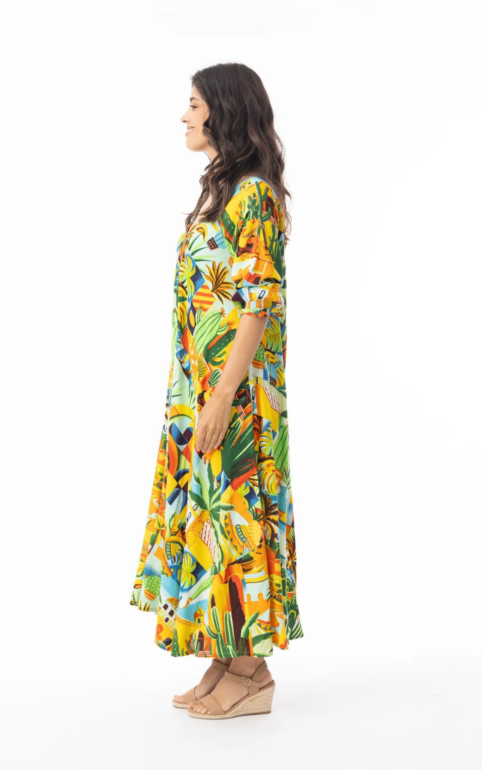 Thumbnail: Guatemala V Neck Dress By Orientique