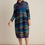 Thumbnail: Sahara Textured Watercolour Landscape Cowl Dress
