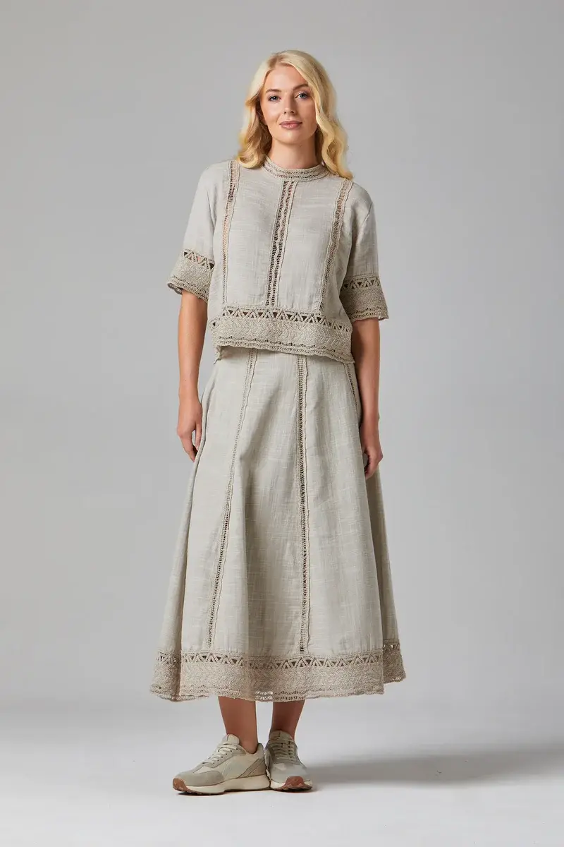 Thumbnail: Alice Collins Francoise Skirt Pebble
