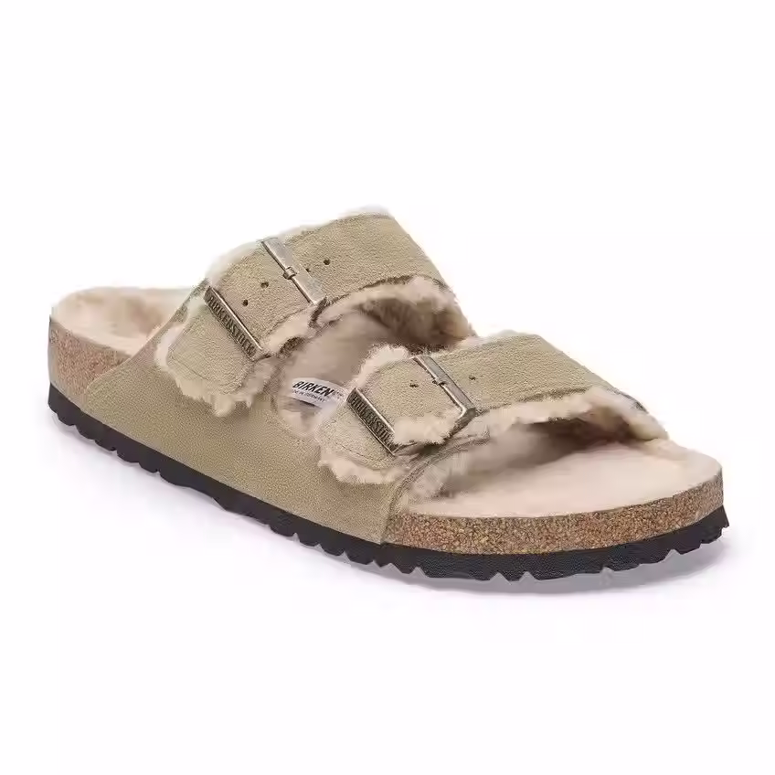 Birkenstock Arizona Shearling - Suede Taupe - Unisex