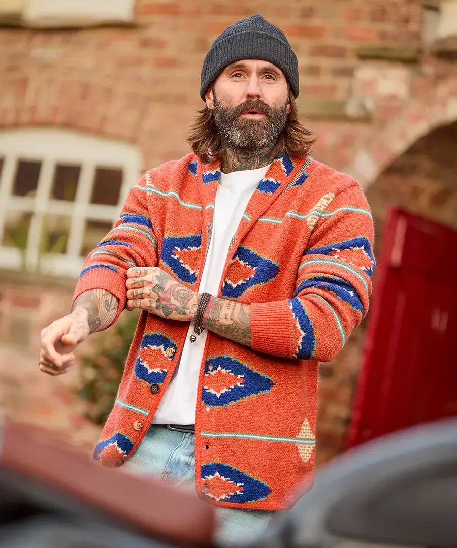 Thumbnail: Joe Browns Orange Aztec Cardigan