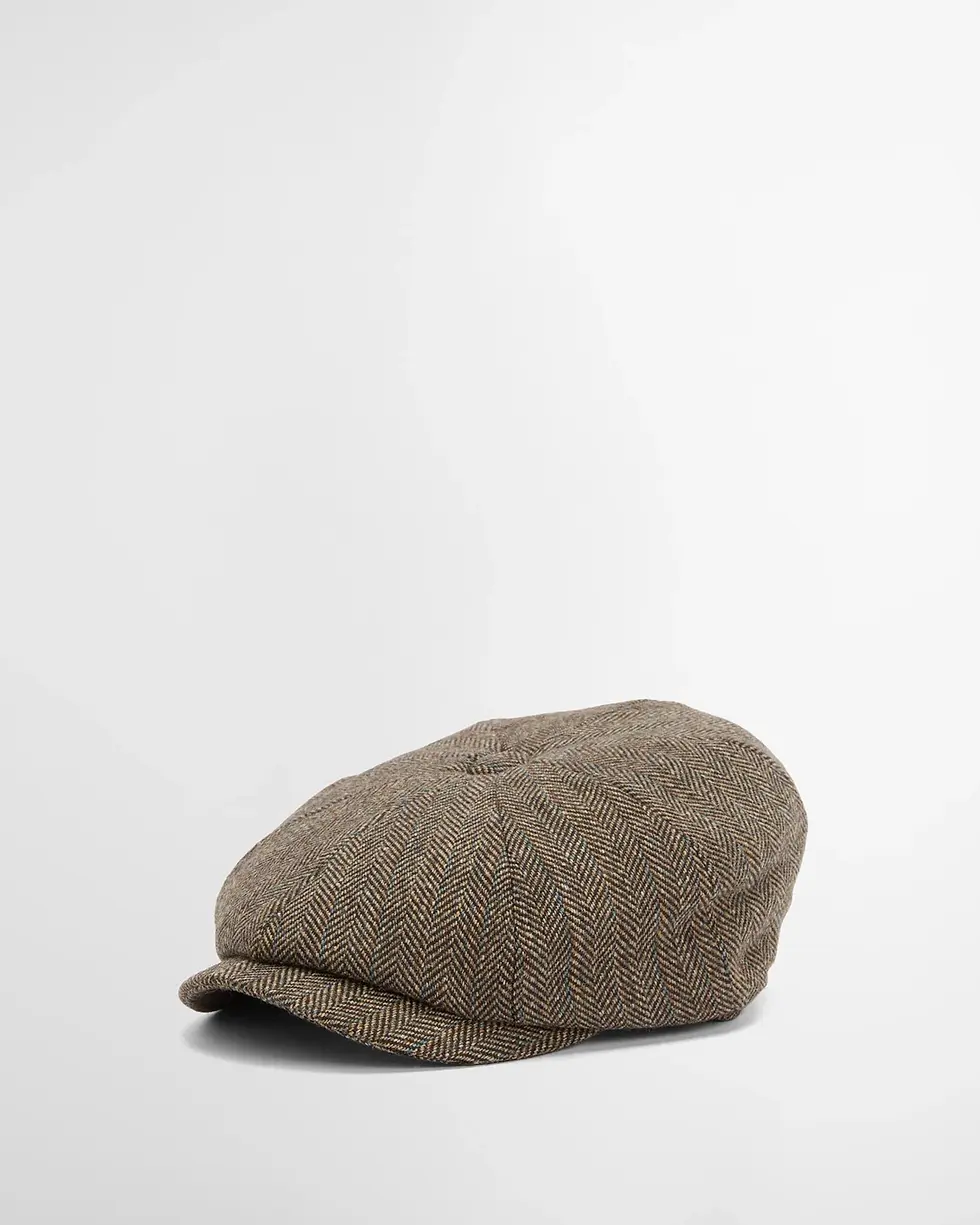 Barbour Fyne Tweed Baker Boy Cap