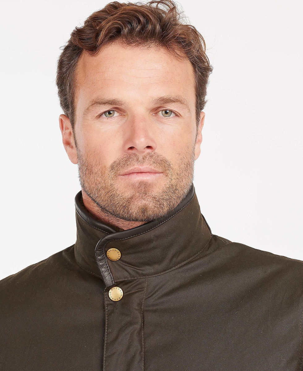 Thumbnail: Barbour Hereford Men's Wax Jacket - Olive