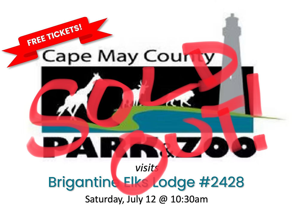 [SOLD OUT] Cape May Zoo @ the Brigantine Elks
