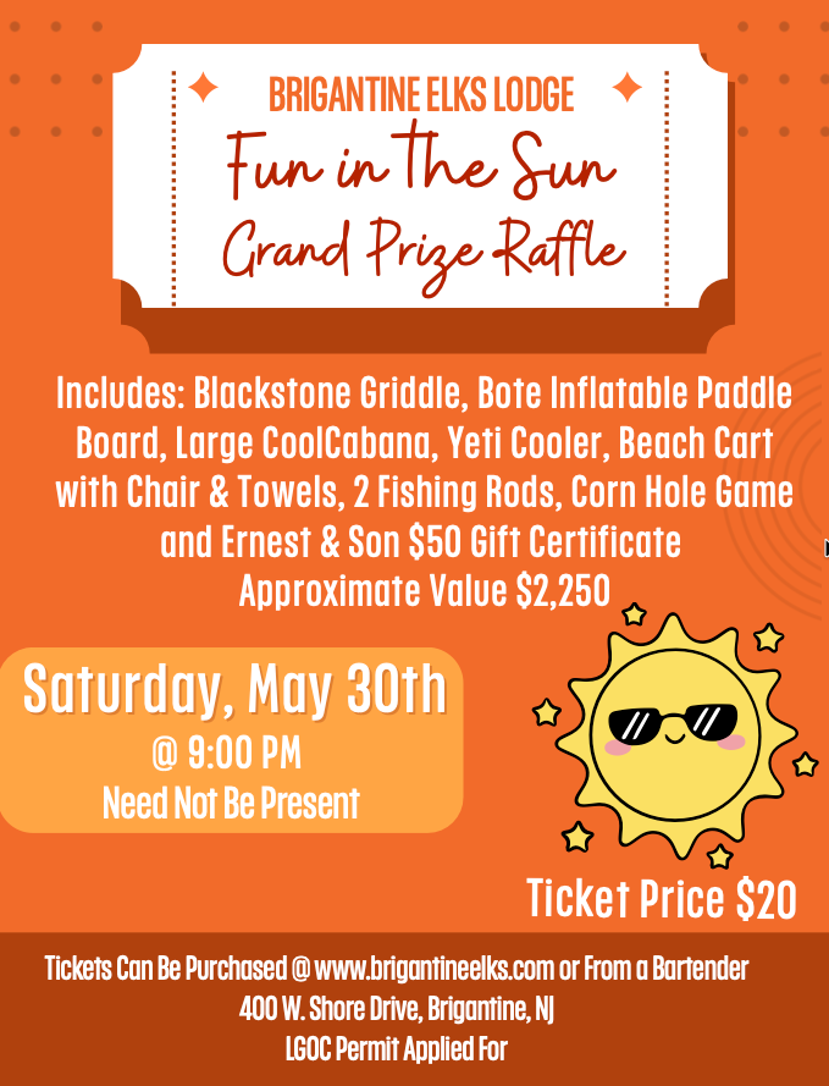 Grand Prize Raffle Ticket - "Fun in the Sun" Charity Event