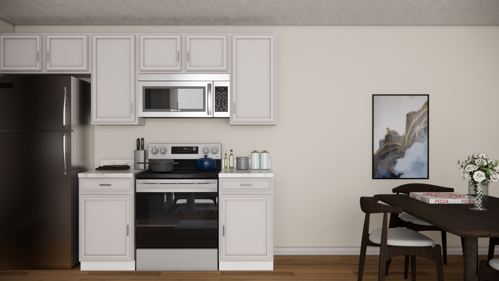 kitchen and dining
