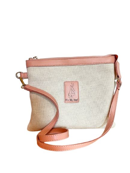 Thumbnail: Elegant women's 2-in-1 bag in pink Lana Rose