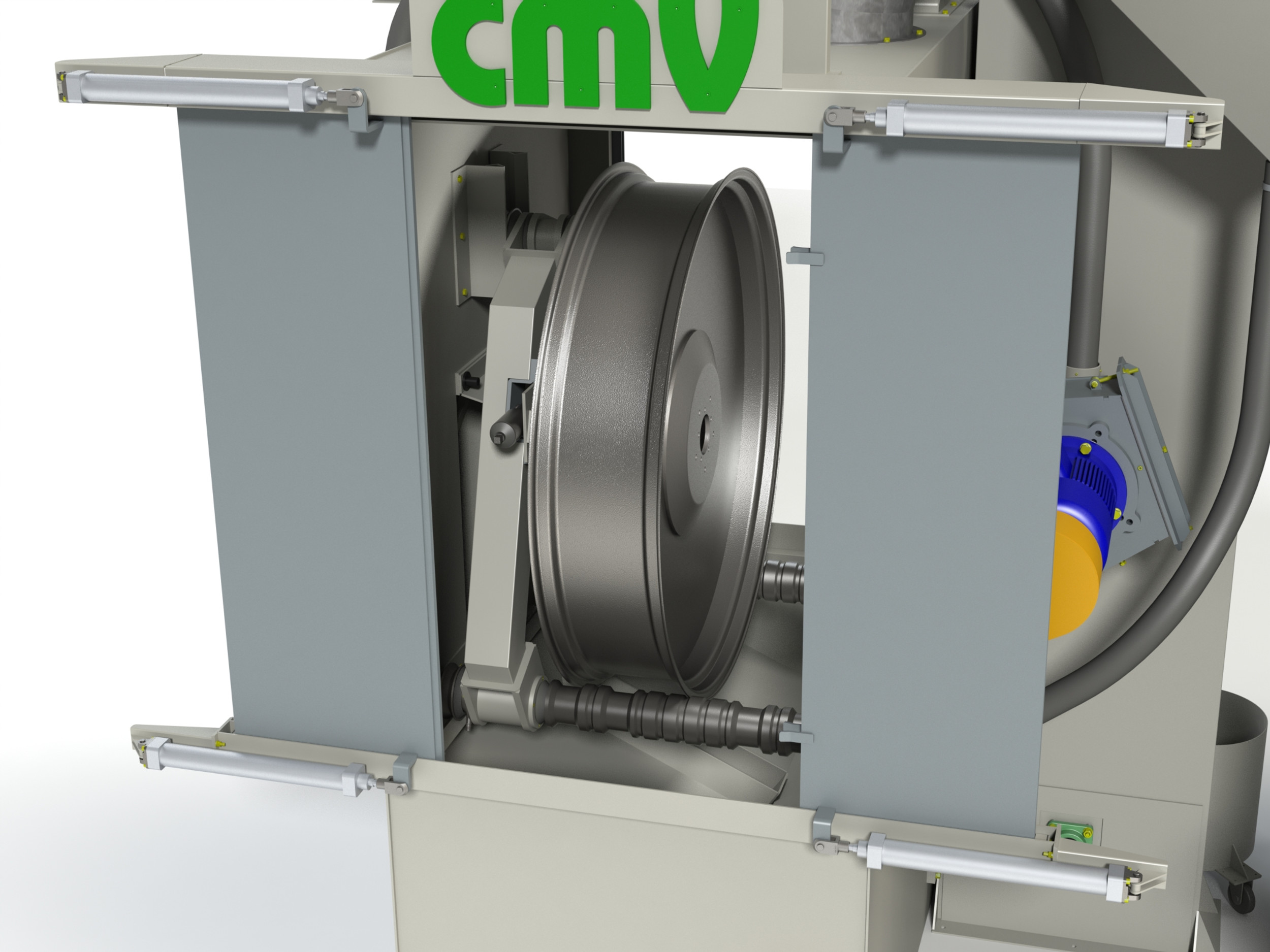 Wheel rims shot blast machine CMV Blasting