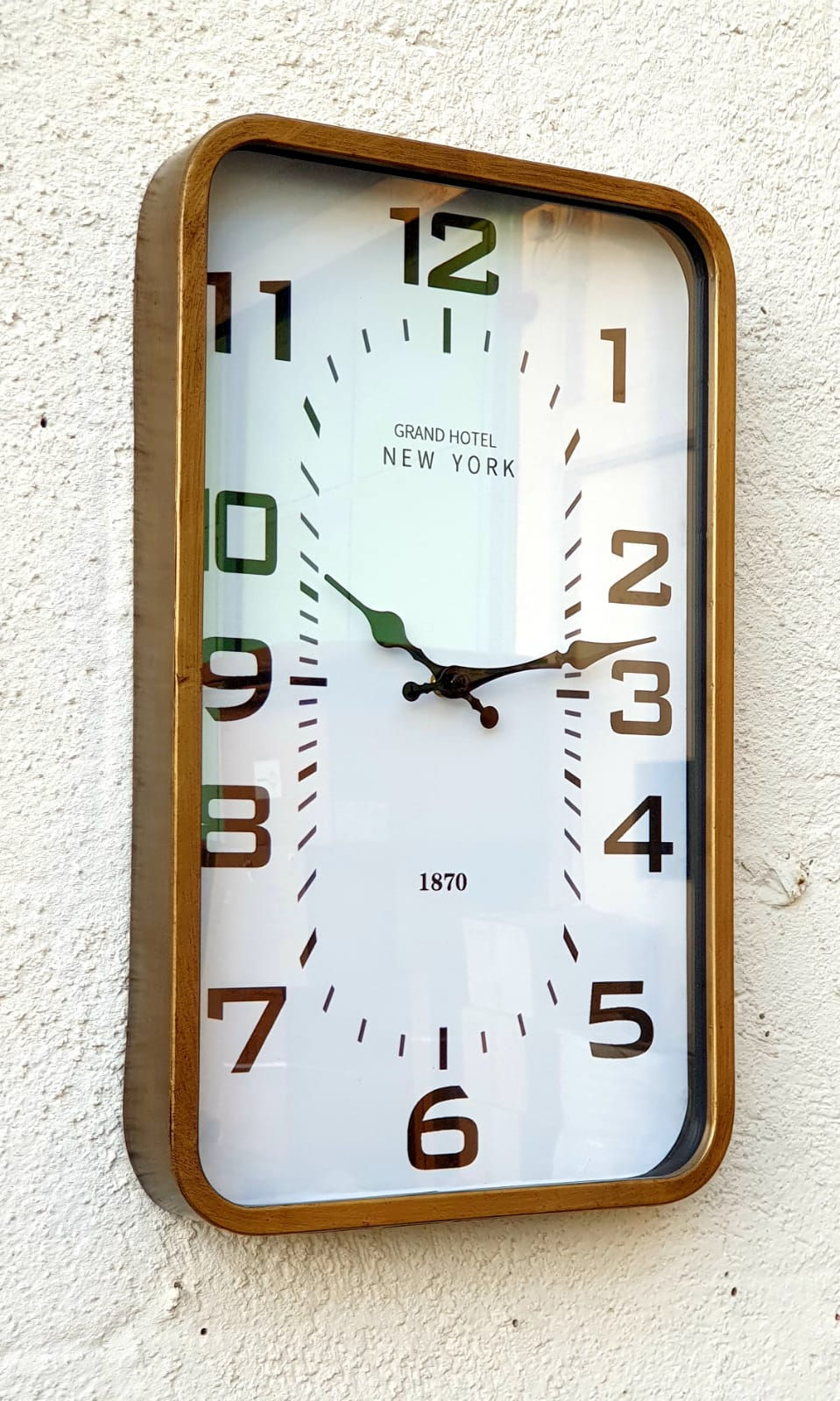 תמונה ממוזערת: שעון מלבני, שעון מלבני נחושת, שעון נחושת