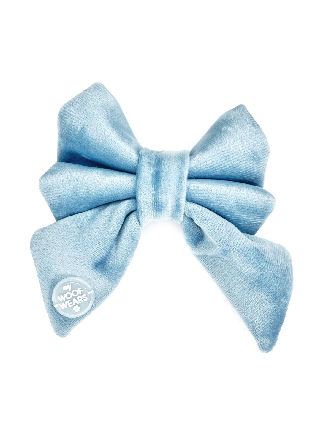 Pale Blue Velvet Sailor/Bow Tie