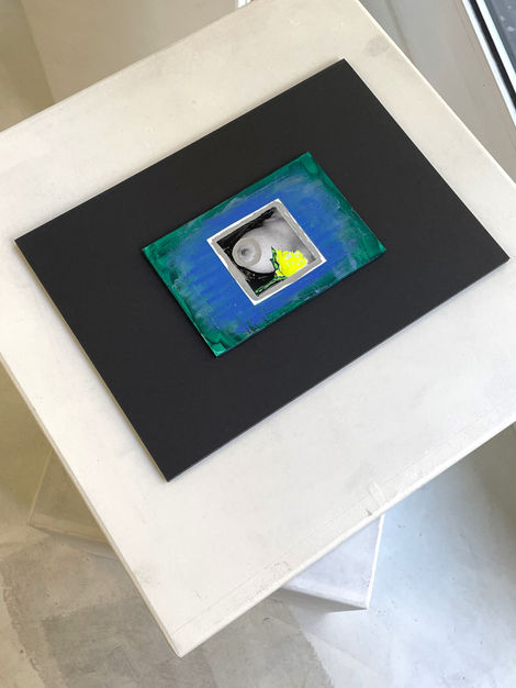 "GIVING" stands as a profound homage to the boundless love and sacrifice of mothers. This artwork reverberates with the dedication and selflessness that define the essence of motherhood. Its main colors, blue and green, convey deeper symbolism: blue represents the sensitivity of a mother's soul, reflecting the gentle touch and empathetic nature that mothers embody. Meanwhile, green symbolizes immortality, for the role of a mother lives on in our bones, flesh, and soul, transcending generations. This piece invites us to honor the extraordinary mothers in our lives, acknowledging the sacrifices and dedication that often go unspoken. "GIVING" is more than just art; it is a testament to the enduring power of a mother's love, a visual reminder to express our gratitude, and an opportunity to celebrate the remarkable women who have shaped our lives.