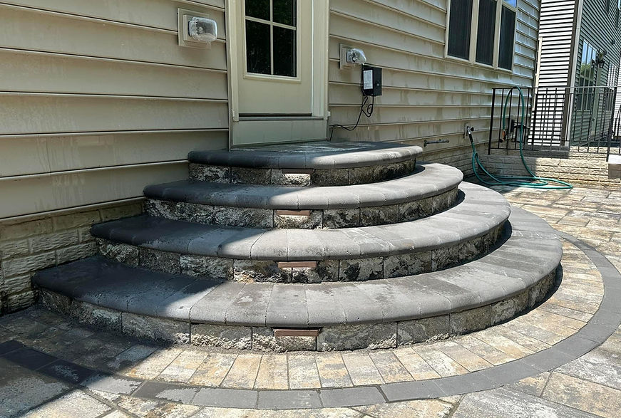 cascade style paver steps 