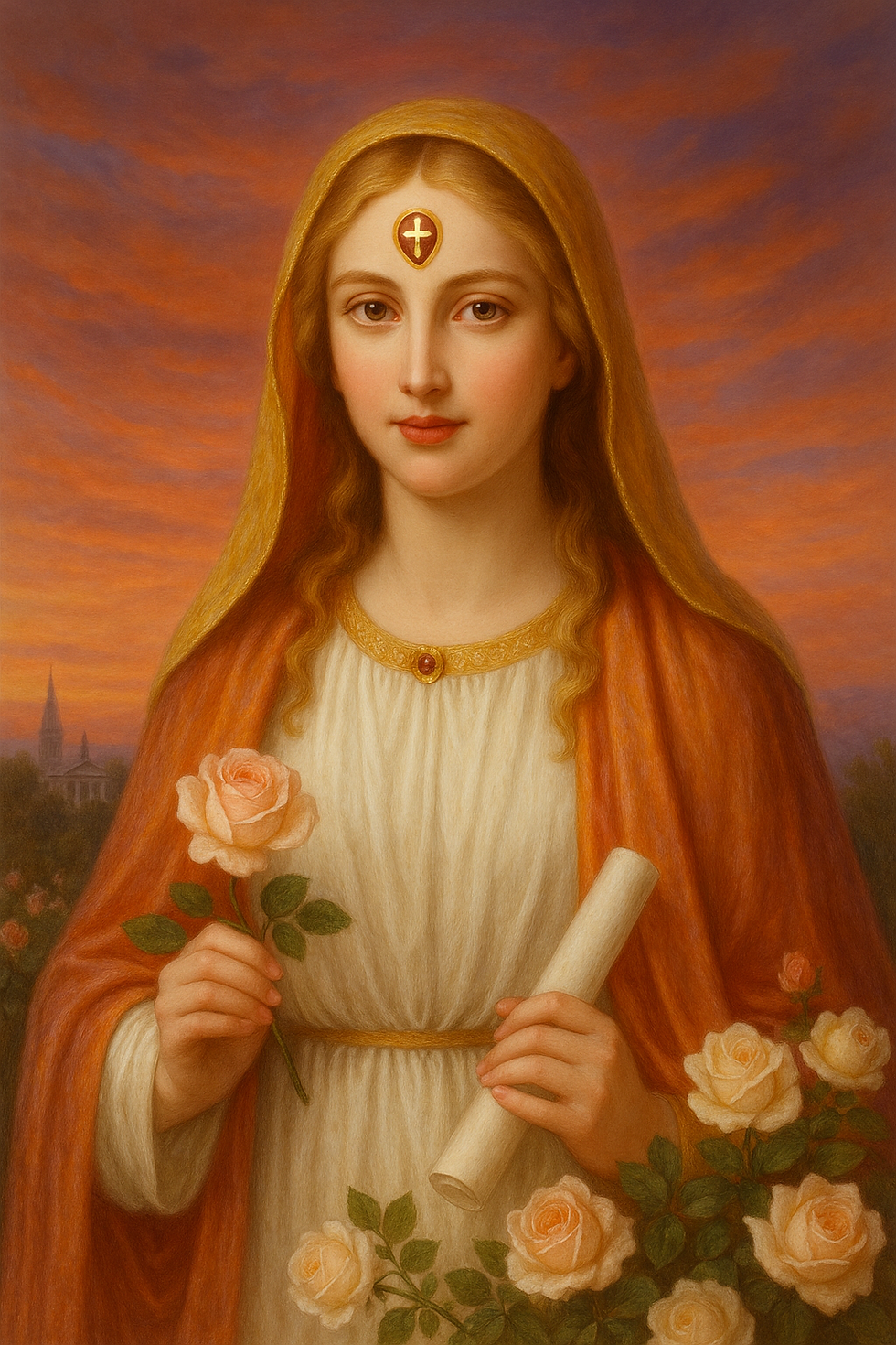 Lady Nada’s flame burns softly, where compassion meets eternity and every act becomes prayer leading us to peace. Our hearts shine in Ruby-Gold glow.