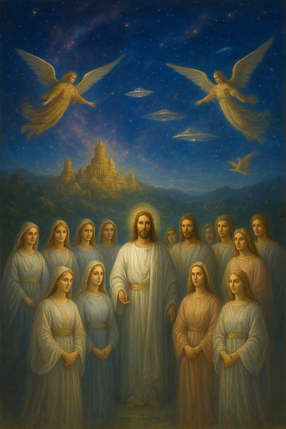 Through the golden halls of Shambhala, the light of every world converges as one. In the silence of the eternal knowing, wisdom walks hand in hand with love.