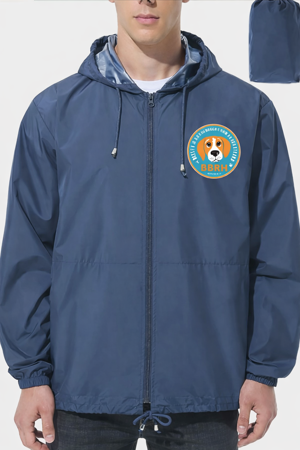 Windbreaker jacket Basset&Beagle Logo