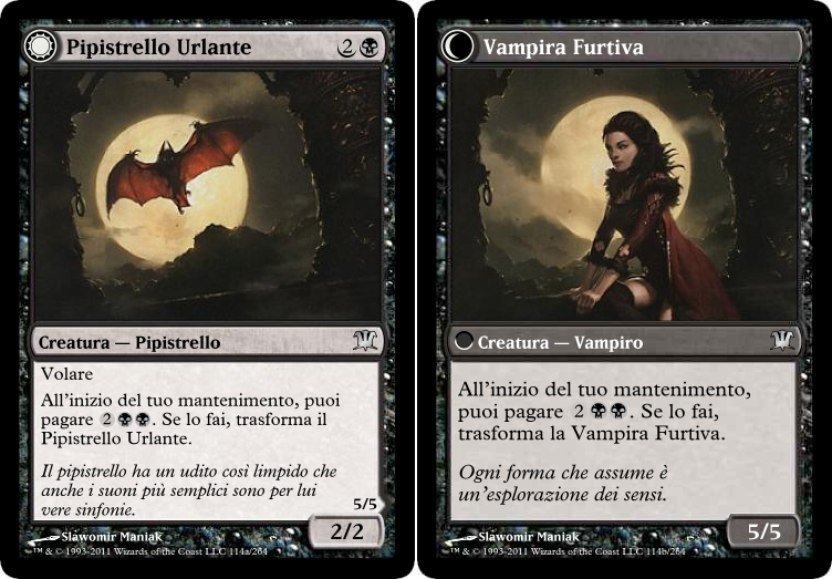 Carta Magic di Pipistrello Urlante, che si trasforma in Vampira Furtiva