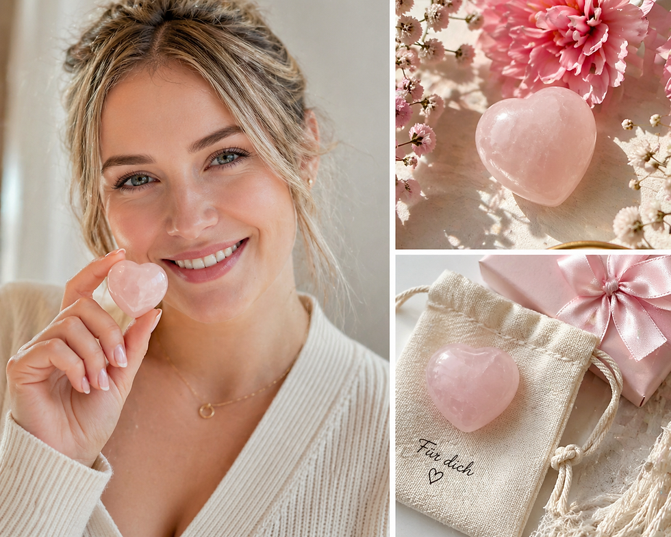 Miniaturbild: Glücksherz aus Rosenquarz – Herzöffnung & Selbstliebe
