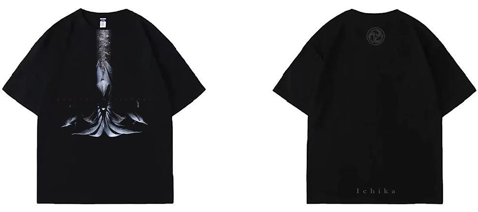 サムネイル： 菓道一菓流　Tシャツ（紅乱菊・八咫烏・一菓ロゴ） 