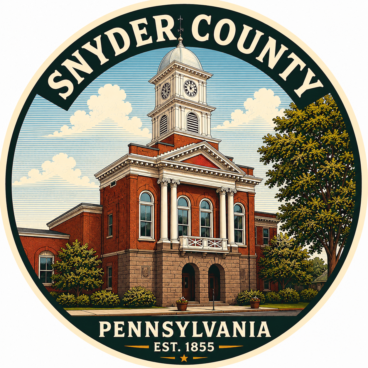 4" Snyder County PA Sticker