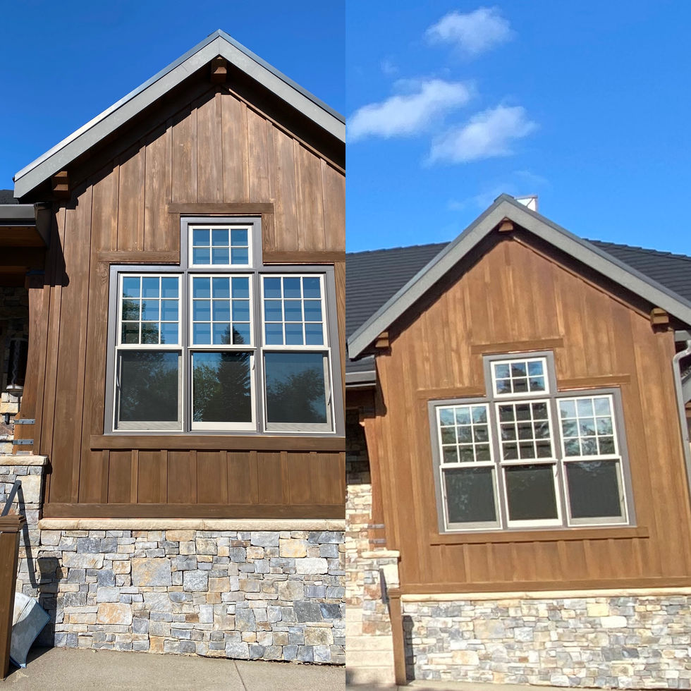 professional wood staining , calgary