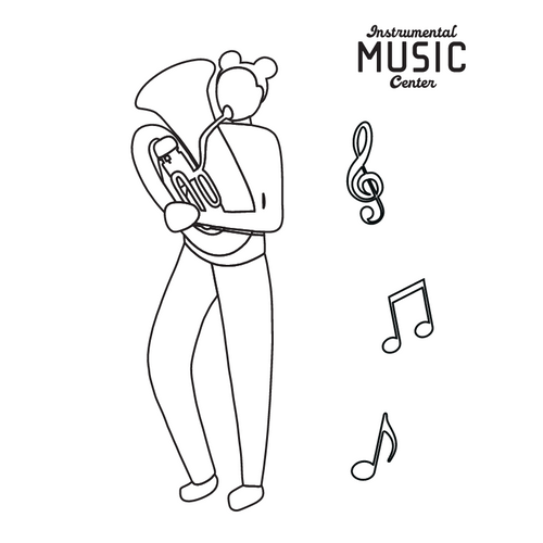 Euphonium & Baritone Coloring Page | IMC Website