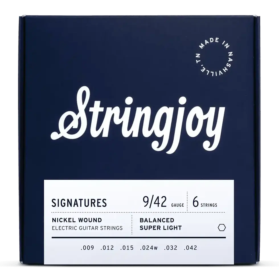 Stringjoy 9-42 Balanced Super Light Gauge Signatures - Nickel Wound Electric Set