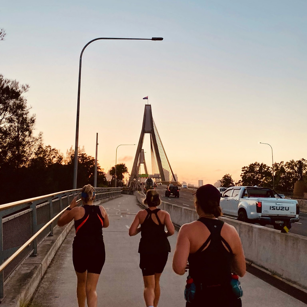runners on anzac bridge