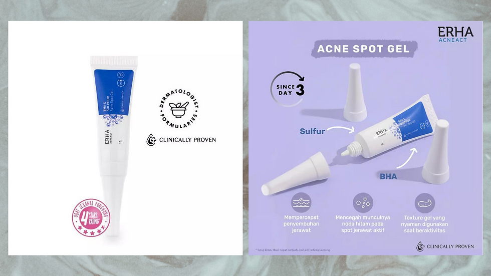 ERHA Acneact BHA & Sulphur Acne Spot Gel 10gr Solusi Obat Jerawat