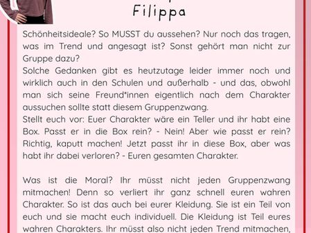 Krähenbüschken-News: “Gedanken von… unserer Reporterin Filippa”