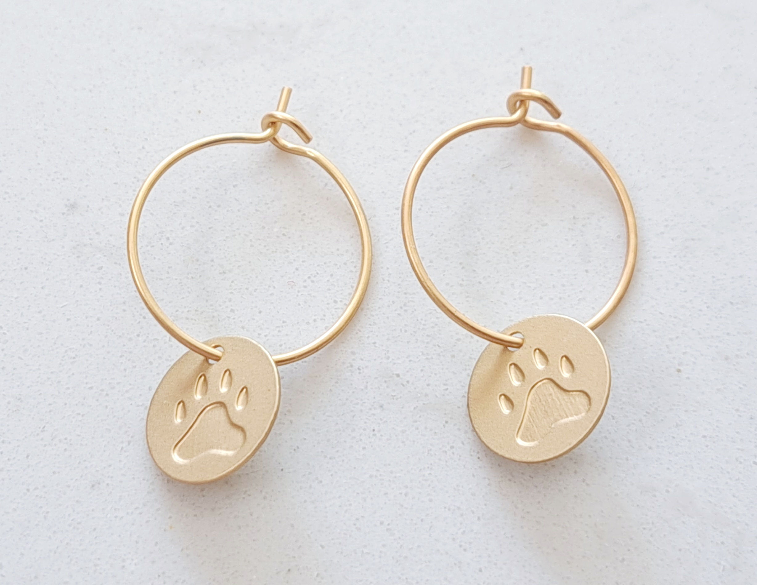 Oorbellen - Minimalism -  Dogpaw - goud