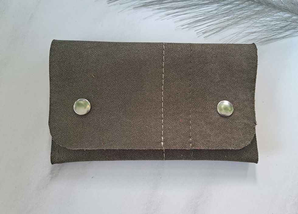 DIY handnaaien - lederen etui + waxdraad - 2