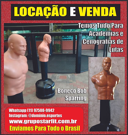 aluguel e locação de boneco bob sparring para lutas muay thai bixe jiu jitsu treino sparring octogono ringue deluta tatame de eva e lona luvas sacos de pancadasbase alvo simulador de lutas