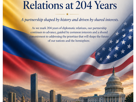 Marking 204 years of Colombia–United States relations.