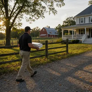 Bakery delivery rural farmhouse Fallston, MD pasture
