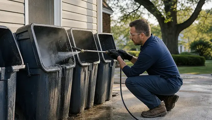 Trash Can Cleaning Elkton MD | EZ Pressure Washing