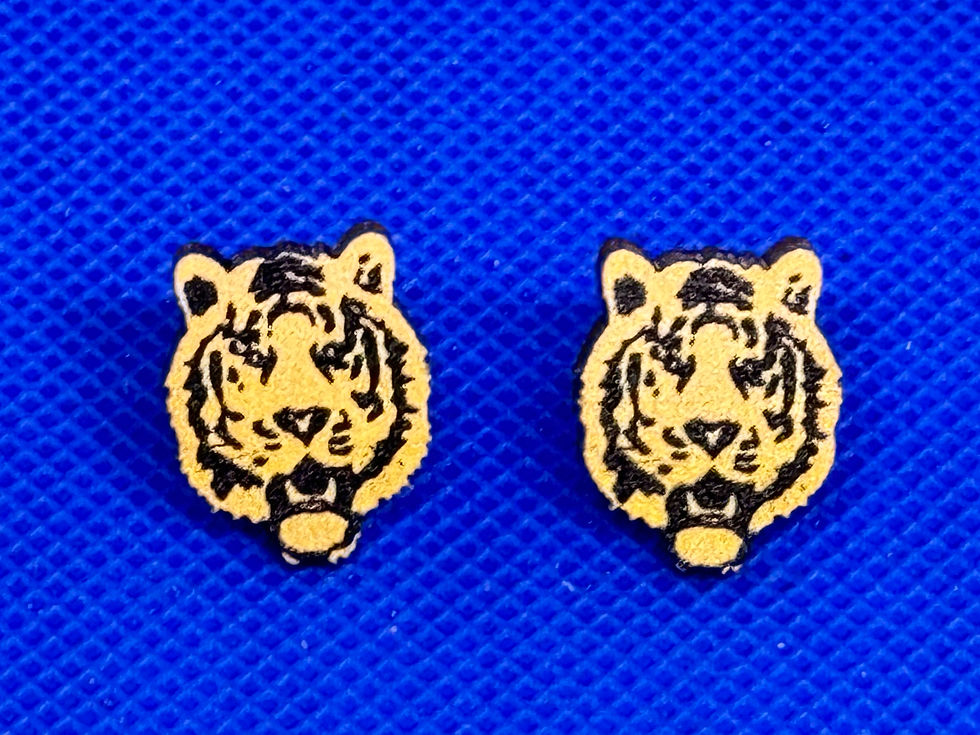 Thumbnail: Football Team Spirit Tigers Stud Earrings