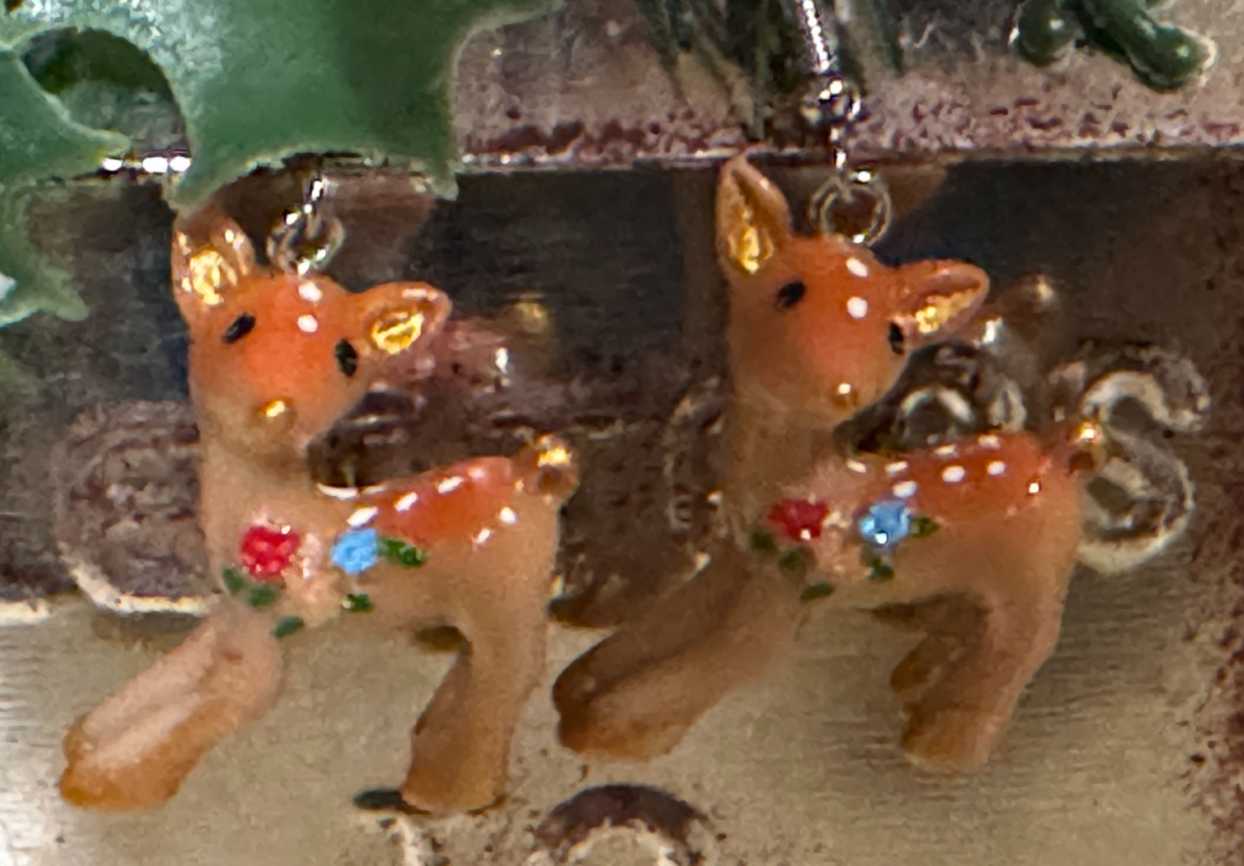 3D Deer Dangle Earrings